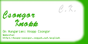 csongor knopp business card